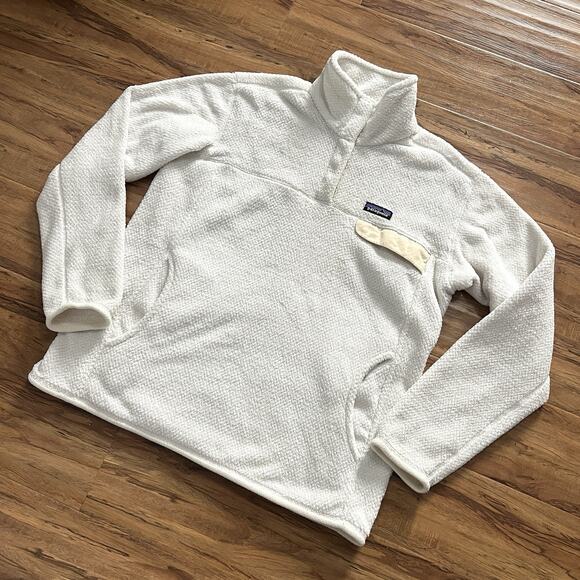 Patagonia Raw Linen White Cream X-Dye Retool Snap T Fleece Jacket Pullover XL - Picture 6 of 10